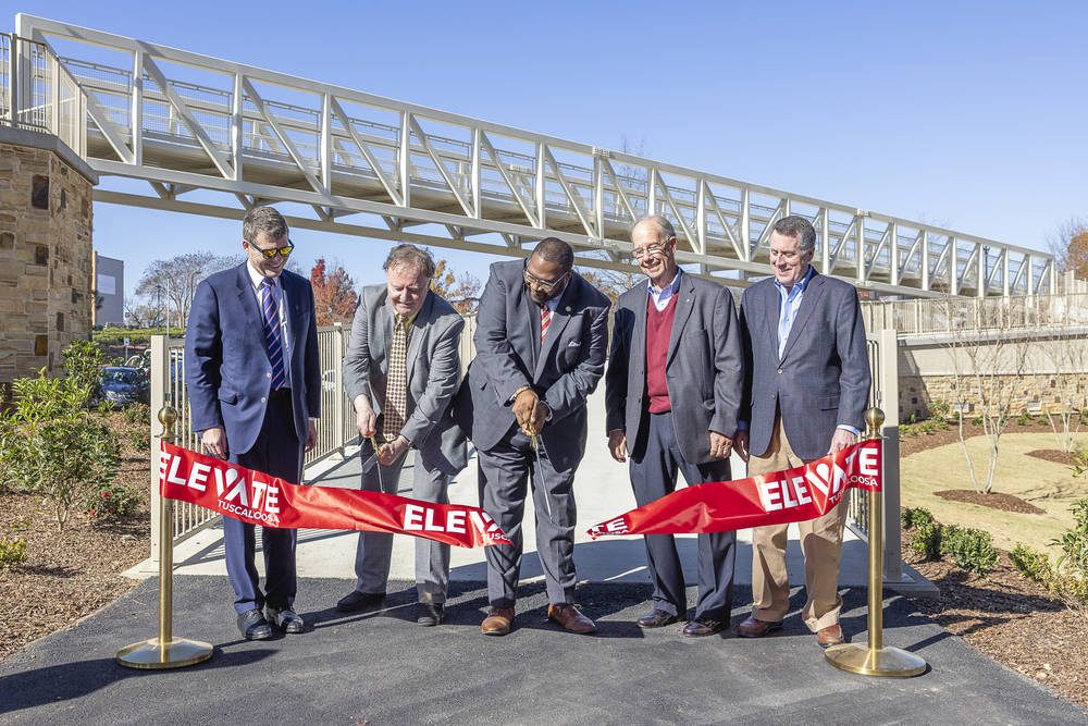 City of Tuscaloosa Cuts Ribbon on River District Pedestrian Bridge