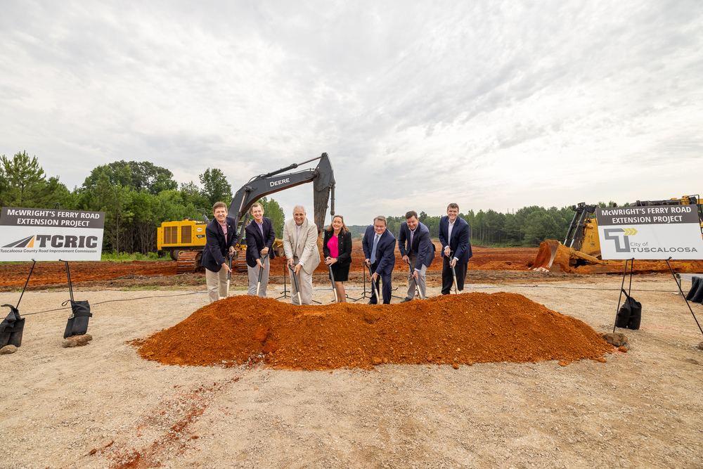 Tuscaloosa County Road Improvement Commission and City of Tuscaloosa Celebrate McWright's Ferry Road Extension Project with Groundbreaking